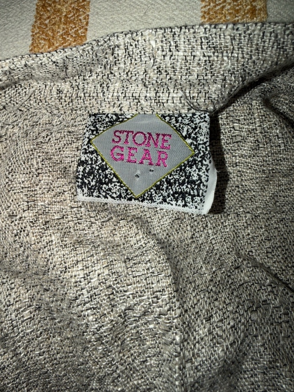 Vintage Stone Gear Neutral Textured Two-Piece Top and Pant Set - Light Beige - Picture 6 of 8